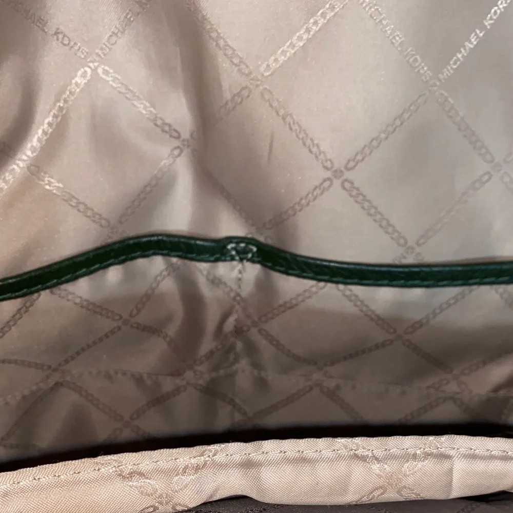 Michael Kors Slater Large Pebbled Leather Backpack Moss 30T0G04B7L